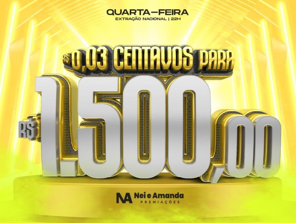 QUARTA DO PIX - $0,03 CENTAVOS PARA $1.500,00'