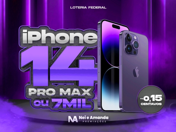 MELHOR PRESENTE PARA SUA MÃE - IPHONE 14 PRO MAX 128GB OU 7 MIL 